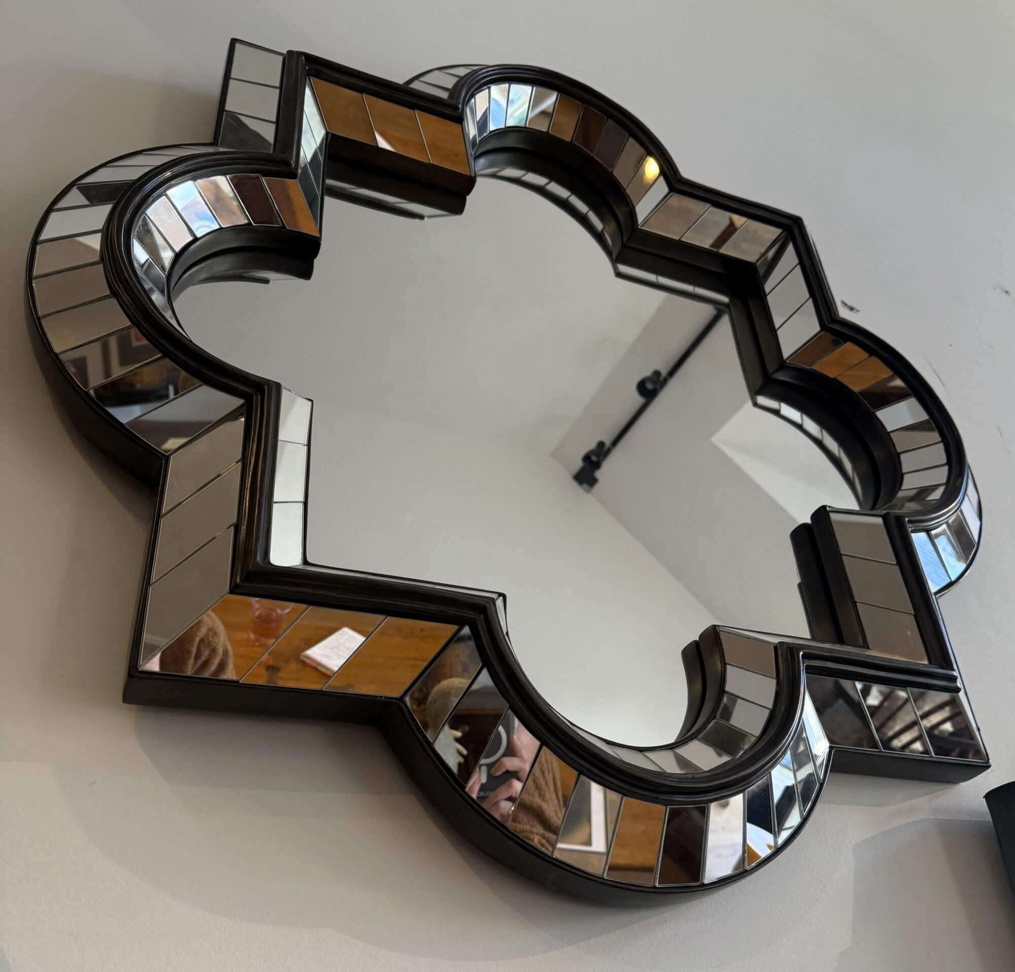 Pair of Vintage Geometric Art Deco Style Mirrors - Image 7