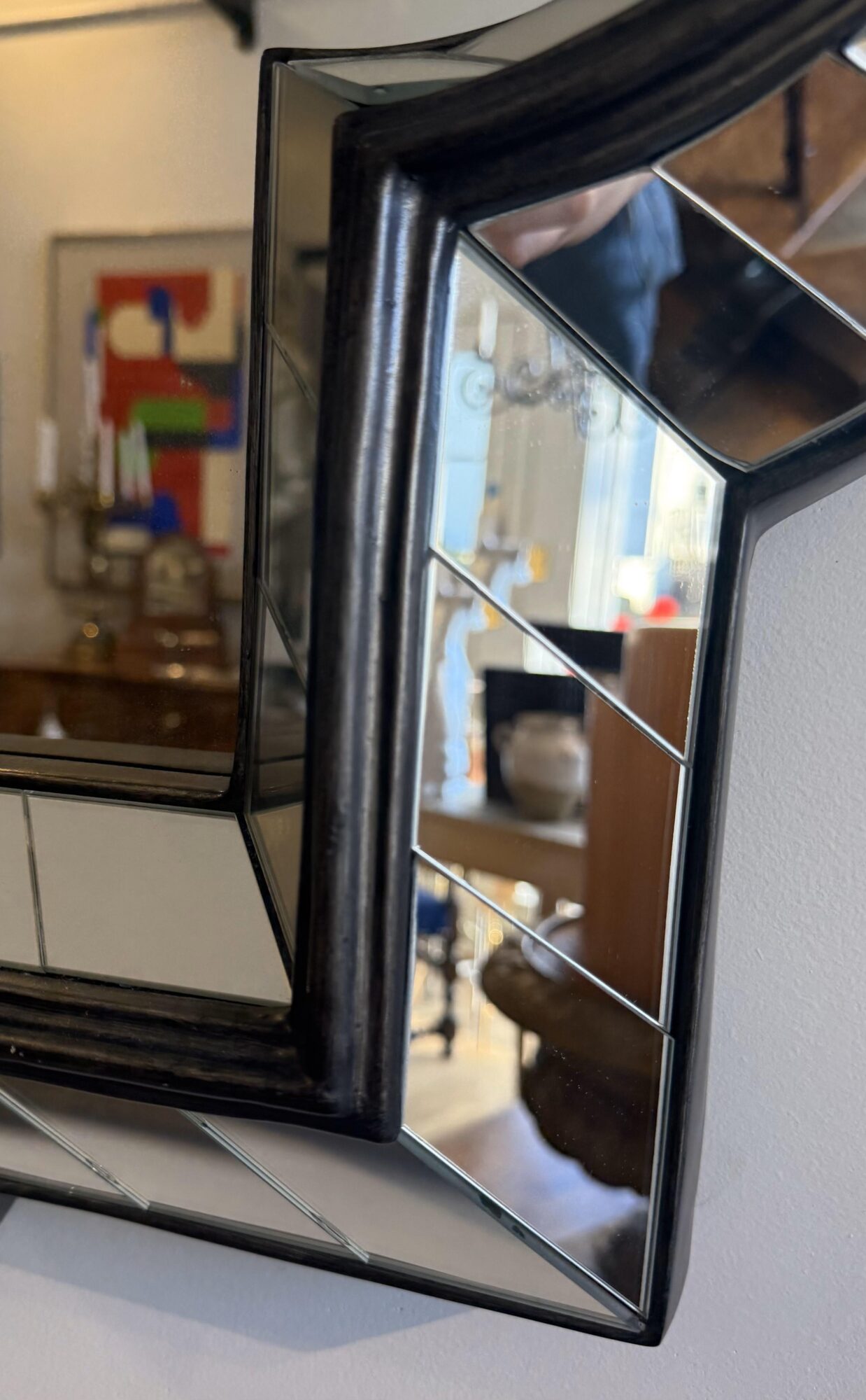 Pair of Vintage Geometric Art Deco Style Mirrors - Image 10