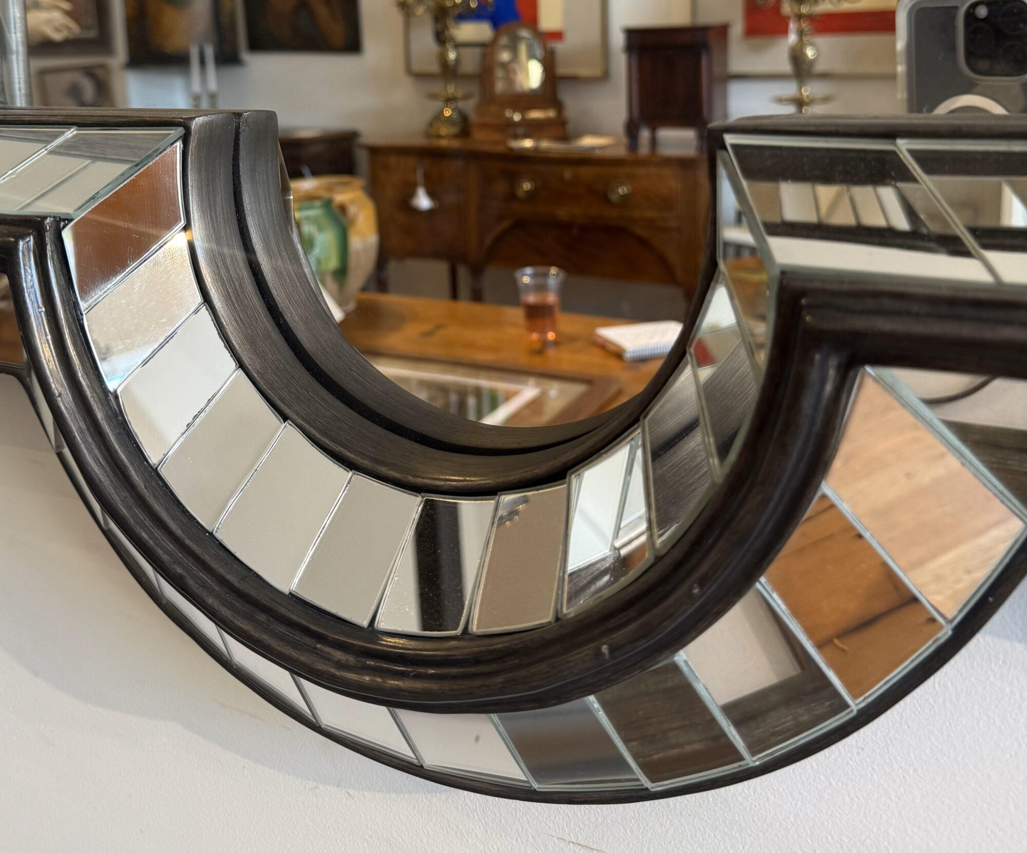 Pair of Vintage Geometric Art Deco Style Mirrors - Image 11