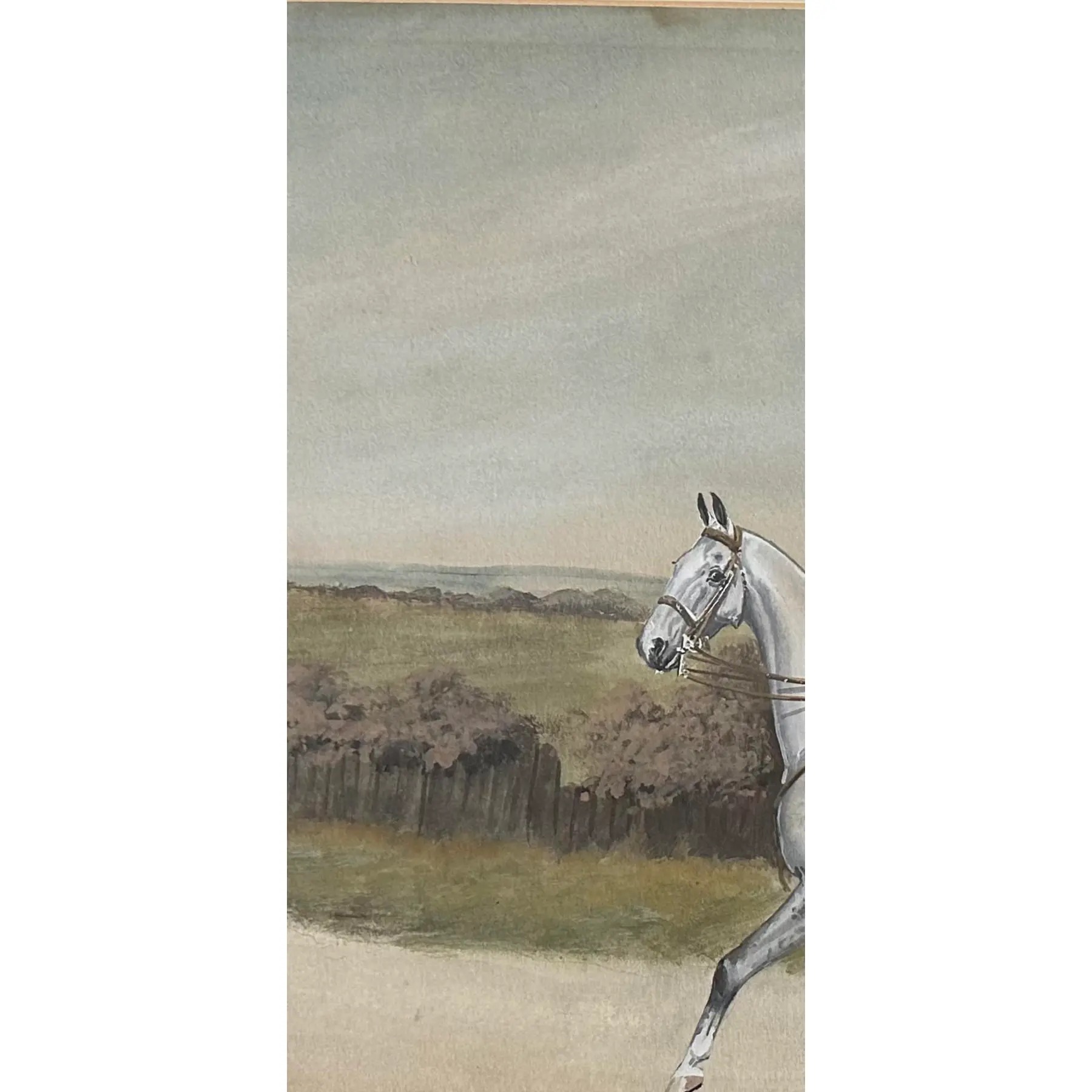 Henry William Standing (British, 1894-1931) Equine Painting of a Lady Riding Side Saddle, 1905 - Image 3