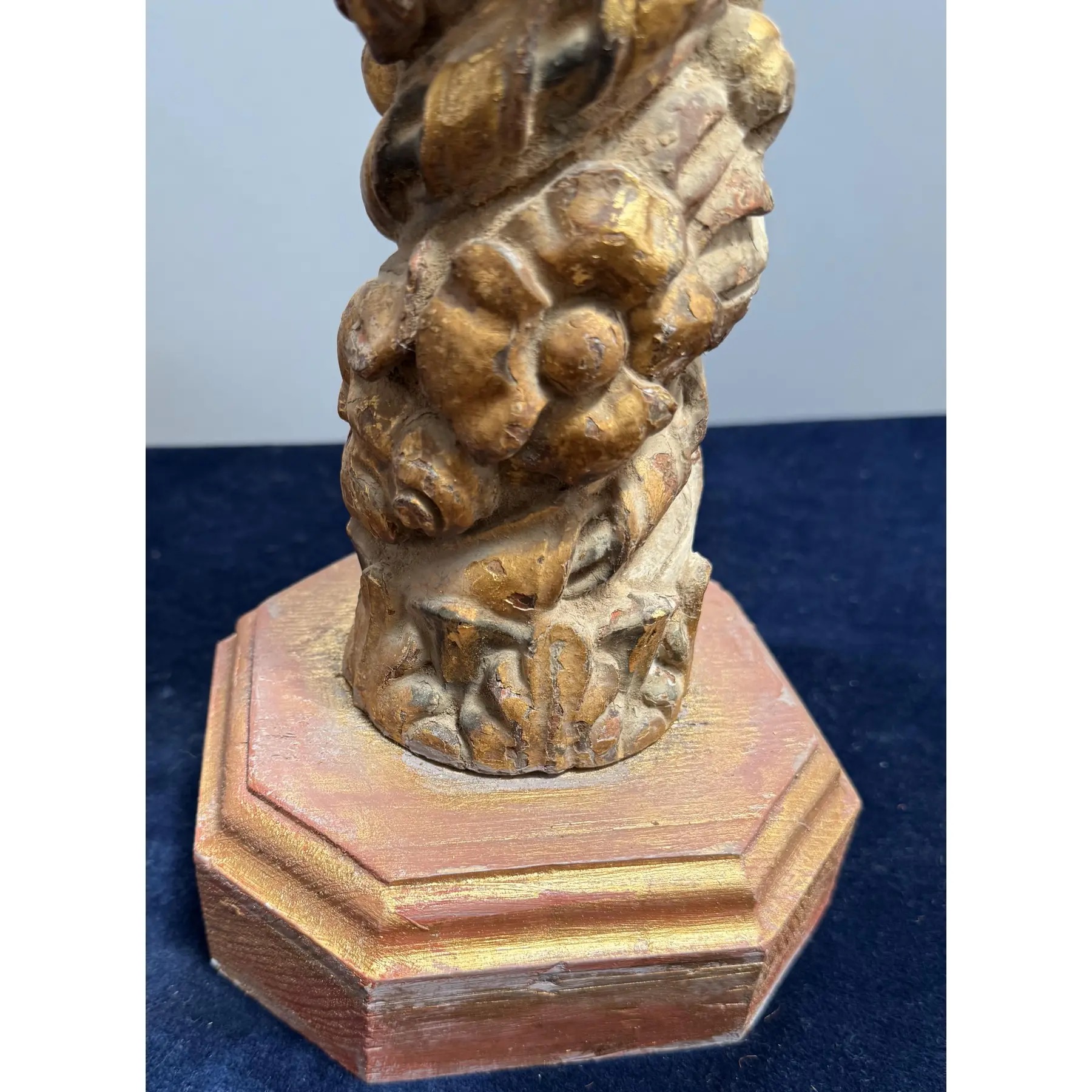 17th Century Carved and Gilded Column Converted to a Lamp - Image 8