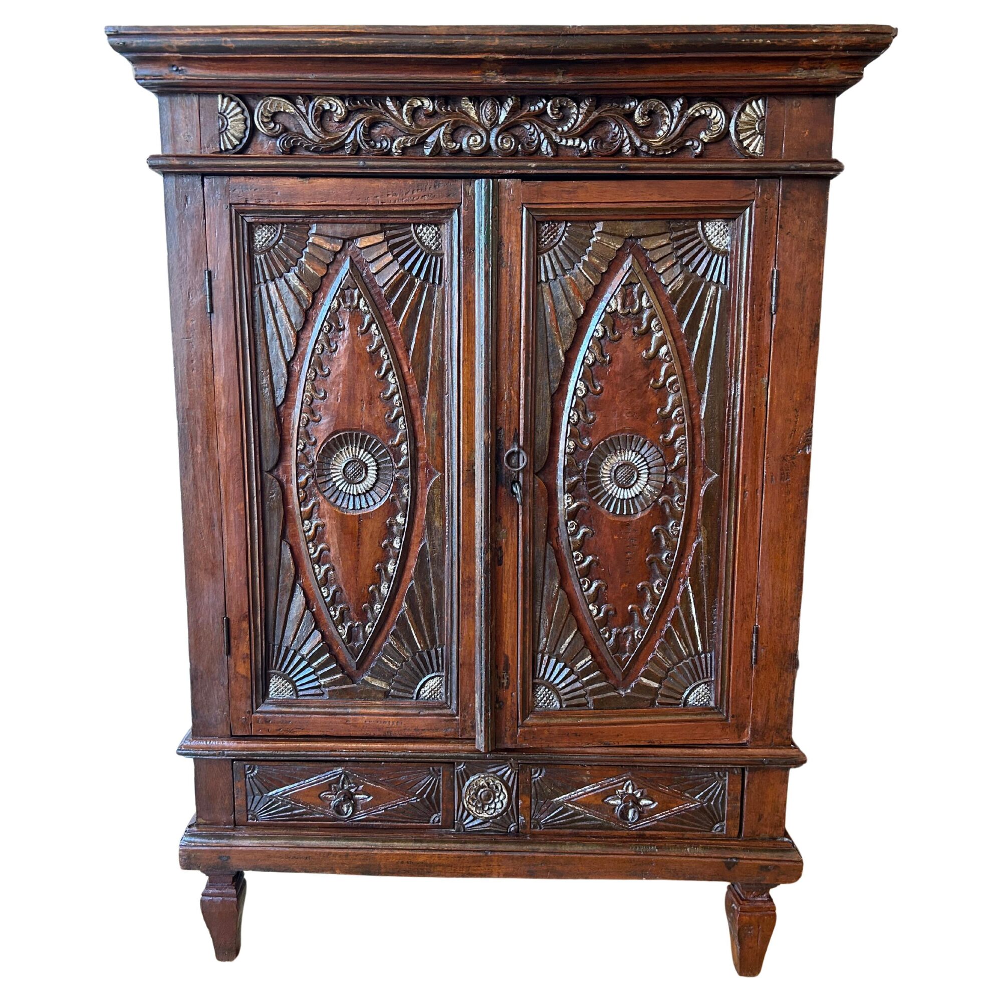 Small Early 19th Century Indonesian Textile Cabinet