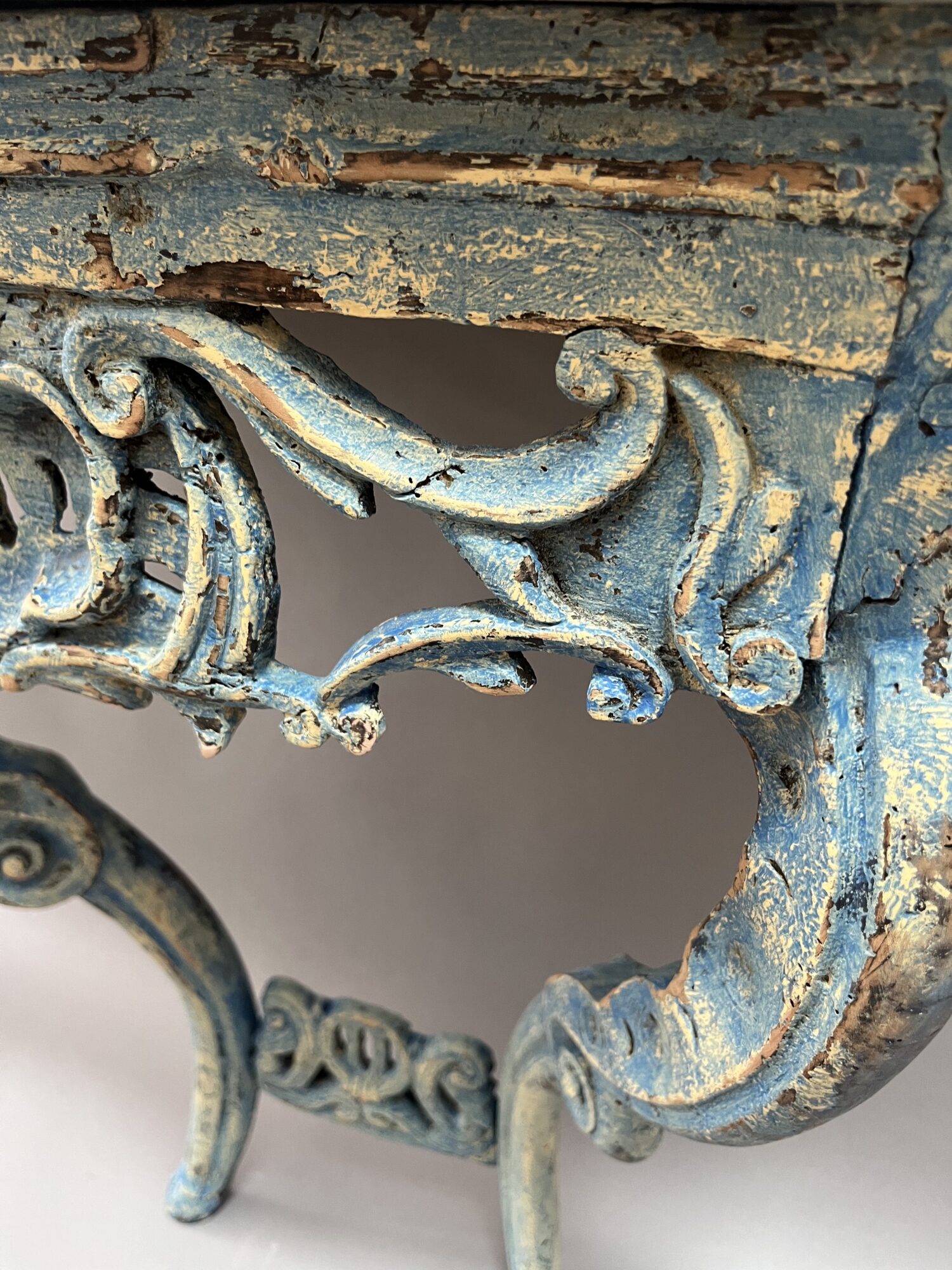 18th-Century French Provincial Regence Style Console Table - Image 4
