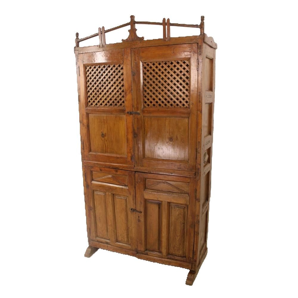 Unusual 19th Century French Provincial Food Cupboard from the Basque Country