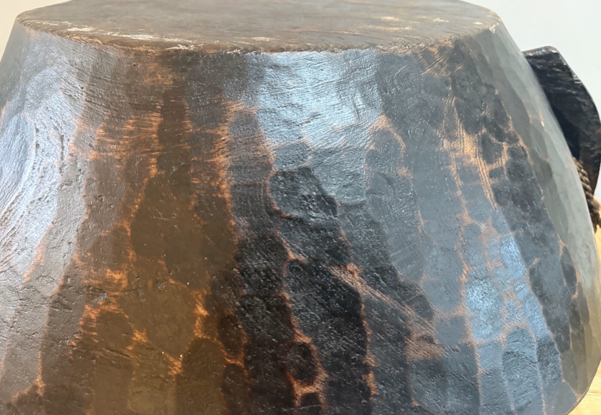 Large 19th Century Hand-Carved Chestnut Basin - Image 11
