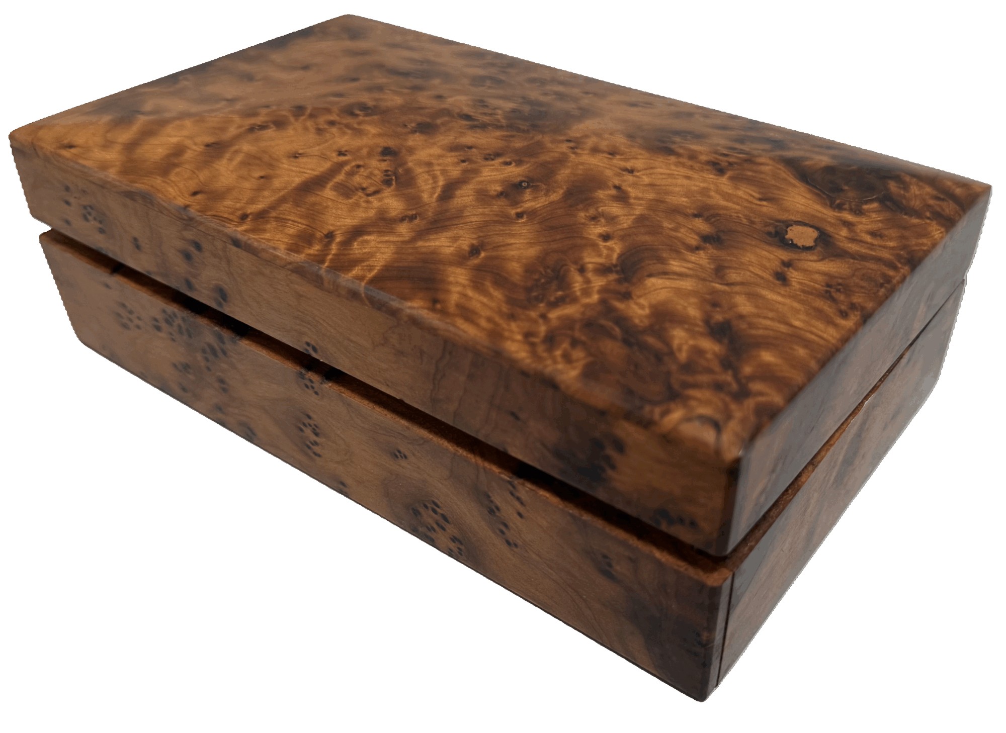 Moroccan Amboyna Burl Wood Box