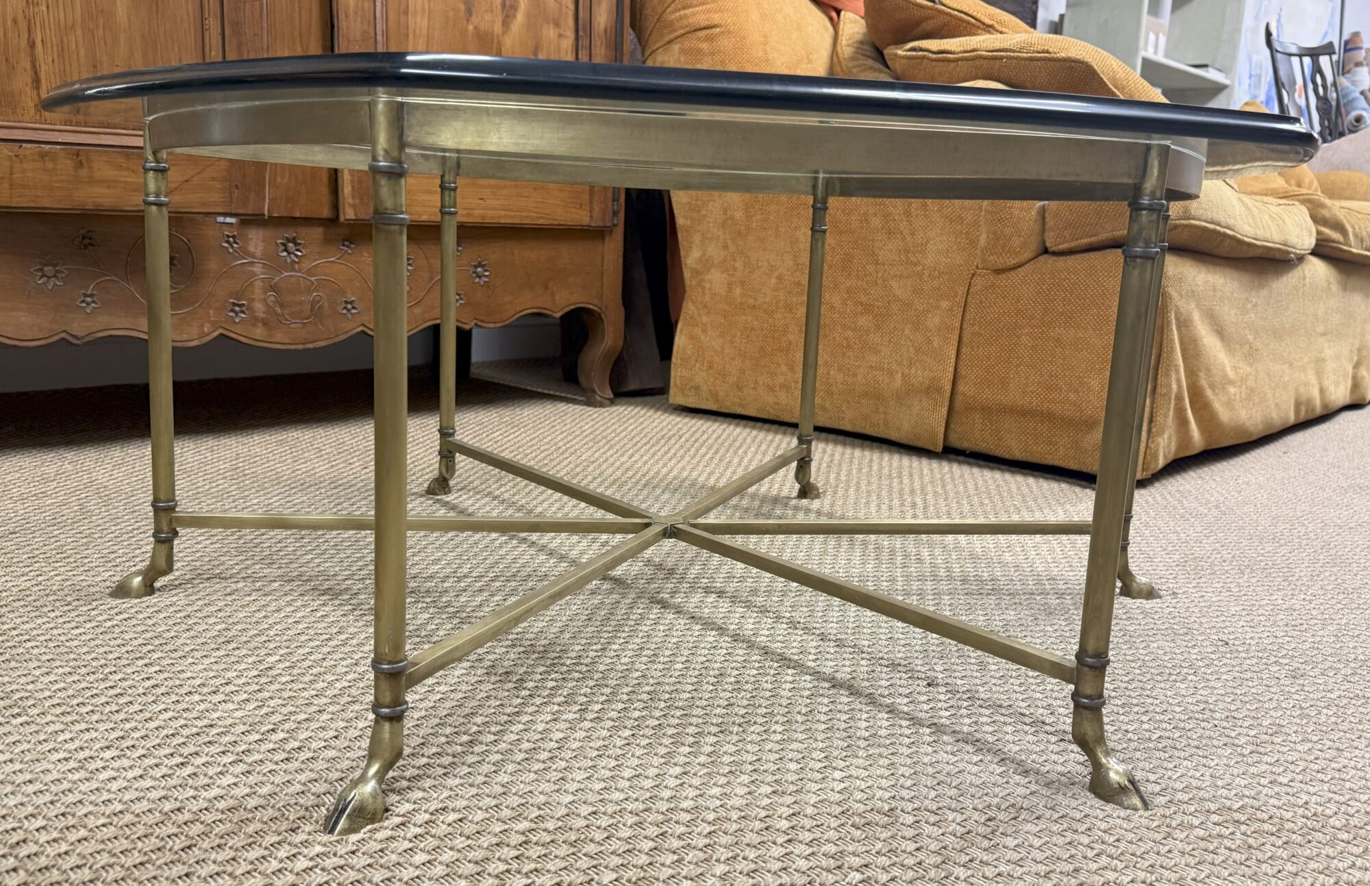 Maison Jansen Regence Style Hoof Foot Coffee Table with Glass Top - Image 8