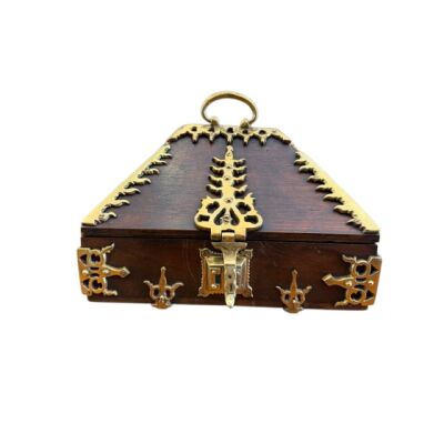 18th Century Brass Mounted and Lacquered  “Marriage” Dowry Box.